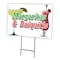 Signmission Margarita & Daiquiris Yard & Stake outdoor plastic coroplast window, C-1216-DS-Margarita & Daiquiris C-1216-DS-Margarita & Daiquiris - alternate 1